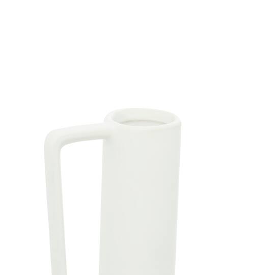 CosmoLiving by Cosmopolitan Set of 3 White Ceramic Modern Vase, 13", 12", 11"